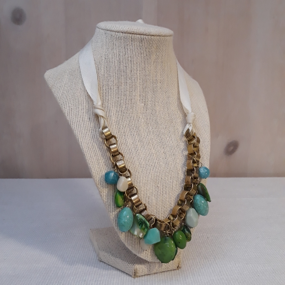 Stone and bead necklace
